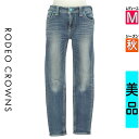 【4/15値下げ】【中古】【古着】 ロデオクラウン RODEO CROWNS デニムパンツ パンツ ウォッシュド加工スキニーデニム 秋物 秋冬 春秋 紺色/ネイビー