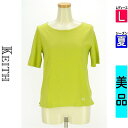 キース KEITH Tシャツ レディース 夏 半袖 黄緑/ライトグリーン L ワンポイント刺繍Tシャツ 【中古】【古着】【大幅値下】