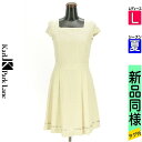 【4/15値下げ】【中古】【古着】 カールパークレーン KarL Park Lane ワンピース チュニック ワンピース 膝丈ラメワンピース 夏物 春夏 アイボリー