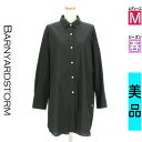 【4/23値下げ】【中古】【古着】 バンヤードストーム BARNYARDSTORM ブラウス シャツ ラウンドヘムナイロンロングブラウス 春物 春秋 春夏 ブラック