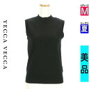 \超得★20%OFFクーポンで1408円/ イェッカヴェッカ YECCA VECCA ニット レディース 夏 ノースリーブ ブラック M リブ切替ノースリニット...