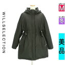 【4/23値下げ】【中古】【古着】 ウィルセレクション WILLSELECTION ダウンジャケット ダウンコート アウター ビッグフードロングダウンコート 冬物 冬 秋冬 ブラック