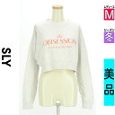\週末限定★15%OFFクーポンで1056円/ スライ SLY スウェット パーカー レディース 冬 長袖 グレー M ショート丈ワイドスウェットトップス 【中...