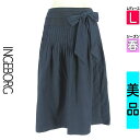 \超得★20%OFFクーポンで11968円/ インゲボルグ INGEBORG ロングスカート マキシスカート レディース 春 紺色/ネイビー L ウエストリボン...
