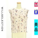 【4/23値下げ】【中古】【古着】 ウィルセレクション WILLSELECTION カットソー プルオーバー トップス ロールアップノースリフラワーブラウス 夏物 春夏 ピンク