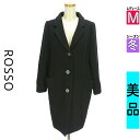 【4/23値下げ】【中古】【古着】 ロッソ ROSSO コート アウター アルパカ混チェスターコート 冬物 冬 秋冬 ブラック