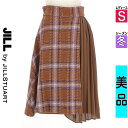 【4/23値下げ】【中古】【古着】 ジルバイジルスチュアート JILL by JILLSTUART スカート スカート シフォンプリーツ切替チェック柄スカート 冬物 冬 秋冬 ブラウン