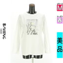 \週末限定★3000円OFFクーポン配布中/ ビーミングバイビームス B:MING by BEAMS Tシャツ レディース 春 長袖 ホワイト M フォトプリン...