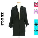 \週末限定★3000円OFFクーポン配布中/ ズッカ ZUCCa カーディガン ボレロ レディース 春 ブラック M ショールカラー5分袖ミドルカーディガン 【...
