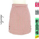 【4/23値下げ】【中古】【古着】 ダズリン dazzlin ミニスカート スカート ラウンドヘムチェックミニスカート オールシーズン レッド