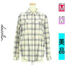 【4/23値下げ】【中古】【古着】 ダズリン dazzlin カジュアルシャツ シャツ チェック柄シャツ 春物 春秋 春夏 アイボリー