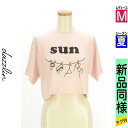 【4/23値下げ】【中古】【古着】 ダズリン dazzlin Tシャツ トップス ショート丈プリントTシャツ 夏物 春夏 ピンク