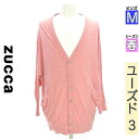 \激得★30%OFFクーポンで1386円/ ズッカ ZUCCa カーディガン メンズ 春 ピンク M ドルマンスリーブカーディガン 【中古】【古着】【大幅値下】
