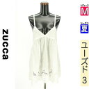 \週末限定★15%OFFクーポンで729円/ ズッカ ZUCCa カットソー プルオーバー レディース 夏 ノースリーブ ホワイト M フラワー刺繍フレアキャミ...