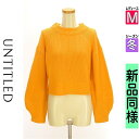 【4/23値下げ】【中古】【古着】 アンタイトル UNTITLED ニット トップス ボリューム袖モックネックニットトップス 冬物 冬 秋冬 オレンジ