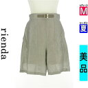 【10/29値下げ】【中古】【古着】 リエンダ rienda ショートパンツ ハーフパンツ パンツ シアーショートパンツ 夏物 春夏 グレー