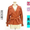 【10/29値下げ】【中古】【古着】 リゼクシー RESEXXY トレンチコート アウター ワイドショートトレンチコート 春物 春秋 春夏 オレンジ