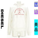 【4/23値下げ】【中古】【古着】 ディーゼル DIESEL スウェット パーカー トップス プリントスウェットパーカー 冬物 冬 秋冬 ホワイト