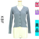 \週末限定★20%OFFクーポン/ ケービーエフ KBF カーディガン ボレロ レディース 冬 水色/ライトブルー M リブニットカーディガン 【中古】【古着】...