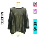 【4/23値下げ】【中古】【古着】 ミルク フェド MILKFED. カットソー プルオーバー トップス ドルマン袖チュールプルオーバー 春物 春秋 春夏 ブラック