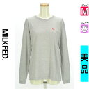 【4/23値下げ】【中古】【古着】 ミルク フェド MILKFED. Tシャツ トップス ハートプリントTシャツ 春物 春秋 春夏 グレー