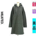 【4/23値下げ】【中古】【古着】 ミルク フェド MILKFED. スウェット パーカー トップス ボリューミーフーディパーカーワンピース 冬物 冬 秋冬 グレー