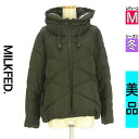 【4/23値下げ】【中古】【古着】 ミルク フェド MILKFED. コート アウター 中綿フーディショートコート 冬物 冬 秋冬 ブラック