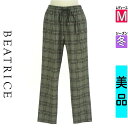 【4/23値下げ】【中古】【古着】 ベアトリス BEATRICE パンツ パンツ チェック柄起毛テーパードパンツ 冬物 冬 秋冬 グレー
