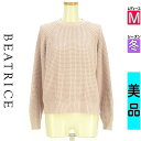【4/23値下げ】【中古】【古着】 ベアトリス BEATRICE ニット トップス ラグランスリーブクルーネックニット 冬物 冬 秋冬 ピンク