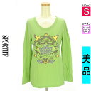 \SUMMER SALE★10%OFFクーポンで1584円/ スポーティフ sportiff Tシャツ レディース 春 長袖 黄緑/ライトグリーン S プリント...