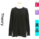 \超得★20%OFFクーポンで10032円/ セオリー theory ニット レディース 冬 長袖 ブラック L カシミヤニットトップス 【中古】【古着】【セー...