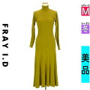 【4/23値下げ】【中古】【古着】 フレイアイディー FRAY I.D ワンピース チュニック ワンピース タートルネックリブニットロングワンピース 冬物 冬 秋冬 カーキ