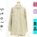 【4/23値下げ】【中古】【古着】 ストラ Stola. カジュアルシャツ シャツ ヴィンテージ風ビッグシルエットシャツ 春物 春秋 春夏 ベージュ