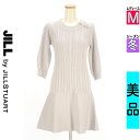 【4/23値下げ】【中古】【古着】 ジルバイジルスチュアート JILL by JILLSTUART ワンピース チュニック ワンピース ケーブルニット膝丈ワンピース 冬物 冬 秋冬 グレー