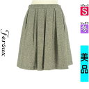 【4/23値下げ】【中古】【古着】 フェルゥ Feroux スカート スカート インパーテッドプリーツラメミニスカート 冬物 冬 秋冬 グレー