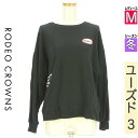 【4/23値下げ】【中古】【古着】 ロデオクラウン RODEO CROWNS スウェット パーカー トップス バックロゴワッペンスウェットトップス 冬物 冬 秋冬 ブラック