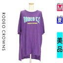 【4/23値下げ】【中古】【古着】 ロデオクラウン RODEO CROWNS ワンピース チュニック ワンピース ビッグTシャツチュニック 夏物 春夏 パープル