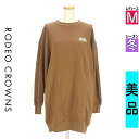 【4/23値下げ】【中古】【古着】 ロデオクラウン RODEO CROWNS ワンピース チュニック ワンピース バックロゴルーズスウェットワンピース 冬物 冬 秋冬 ブラウン