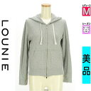 \週末限定★3000円OFFクーポン配布中/ ルーニィ LOUNIE スウェット パーカー レディース 春 長袖 グレー M 裏毛ジップアップパーカー 【中古】...