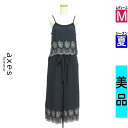 アクシーズファム axes femme セットアップ(ジャケット+パンツ) レディース 夏 紺色/ネイビー M スカラップフラワー刺繍セットアップ 【中古】【古...