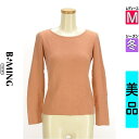 \超得★20%OFFクーポンで2024円/ ビーミングバイビームス B:MING by BEAMS ニット レディース 冬 長袖 ピンク M ラウンドネックニッ...