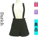 ダーリッチ Darich ショートパンツ ハーフパンツ レディース 冬 ブラック S サスペンダー付きハイウエストショートパンツ 【中古】【古着】【大幅値下】