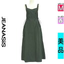 【4/23値下げ】【中古】【古着】 ジーナシス JEANASiS キャミワンピース ワンピース マチポケット付きジャンパースカート 春物 春秋 春夏 グレー