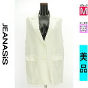 \超得★20%OFFクーポンで2464円/ ジーナシス JEANASiS ジャケット レディース 春 ホワイト M ノースリオーバーテーラードジャケット 【中古...