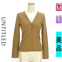 【4/23値下げ】【中古】【古着】 アンタイトル UNTITLED カーディガン ボレロ カーディガン ベーシックニットカーディガン 冬物 冬 秋冬 ブラウン