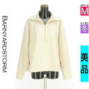 【4/23値下げ】【中古】【古着】 バンヤードストーム BARNYARDSTORM ニット トップス リブ襟オーバーサイズハーフアップトップス 冬物 冬 秋冬 アイボリー
