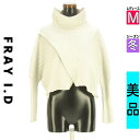 【4/23値下げ】【中古】【古着】 フレイアイディー FRAY I.D ニット トップス フロントクロスハイネックワイドリブニット 冬物 冬 秋冬 グレー