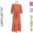 \超得★20%OFFクーポンで1760円/ ジルスチュアート JILLSTUART ワンピース チュニック レディース 春 長袖 オレンジ M ベルト付きフラワ...