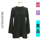 \超得★20%OFFクーポンで10560円/ ビアズリー BEARDSLEY ニット レディース 冬 長袖 ブラック M スリットフレアスリーブモックネックニッ...