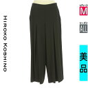\期間限定!10%OFFクーポンで8514円/ ヒロココシノ HIROKO KOSHINO パンツ レディース オールシーズン ブラック M インパーテッドプリーツワイドパンツ 【中古】【古着】【大幅値下】お買い物マラソン全品P5倍